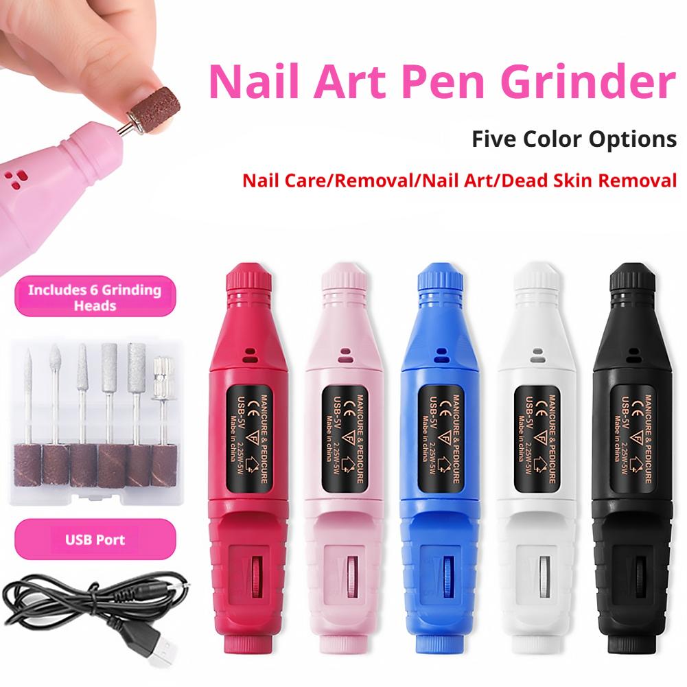 Nail Art Full Color - Taşınabilir Elektrikli Tırnak Frezesi USB Mini