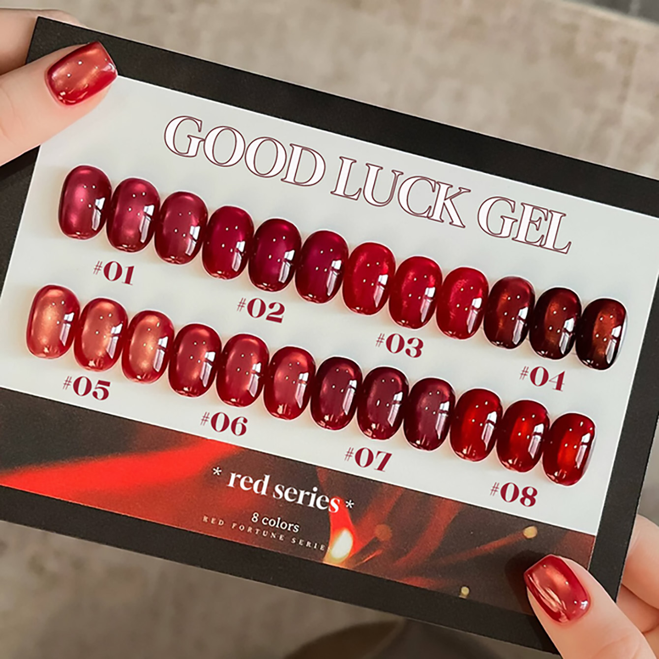 Nail Art Red Wine Cat Eye - 1 adet PSK 2026 Yeni Yıl