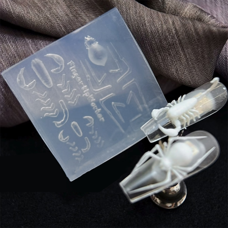 Nail Stamping Plate - 3D Örümcek Akrep Silikon Tırnak Kalıp