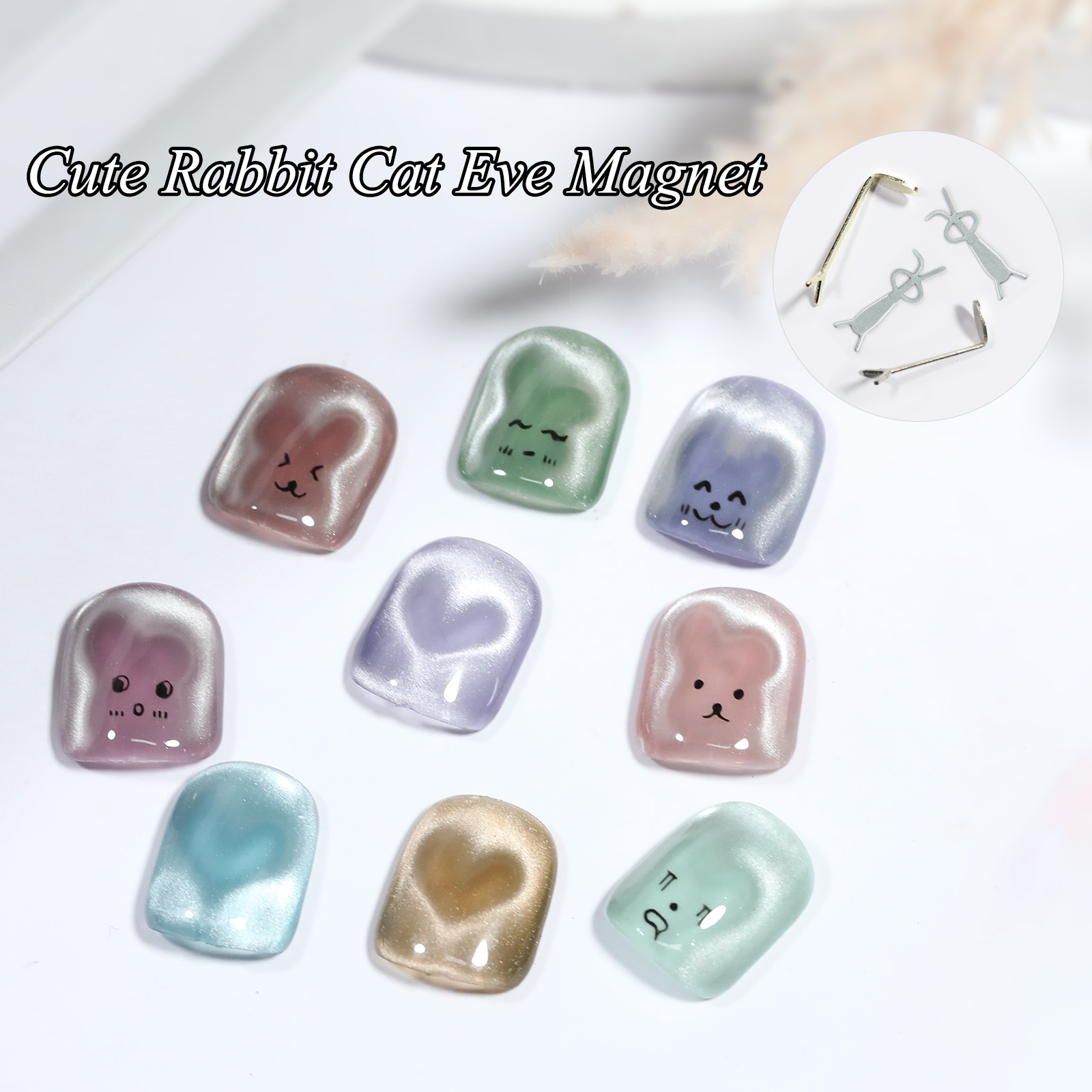 1/4 Adet Tavşan Ayı Kalp Şekli - Nail Art Full Color incelemesi ve fiyatı