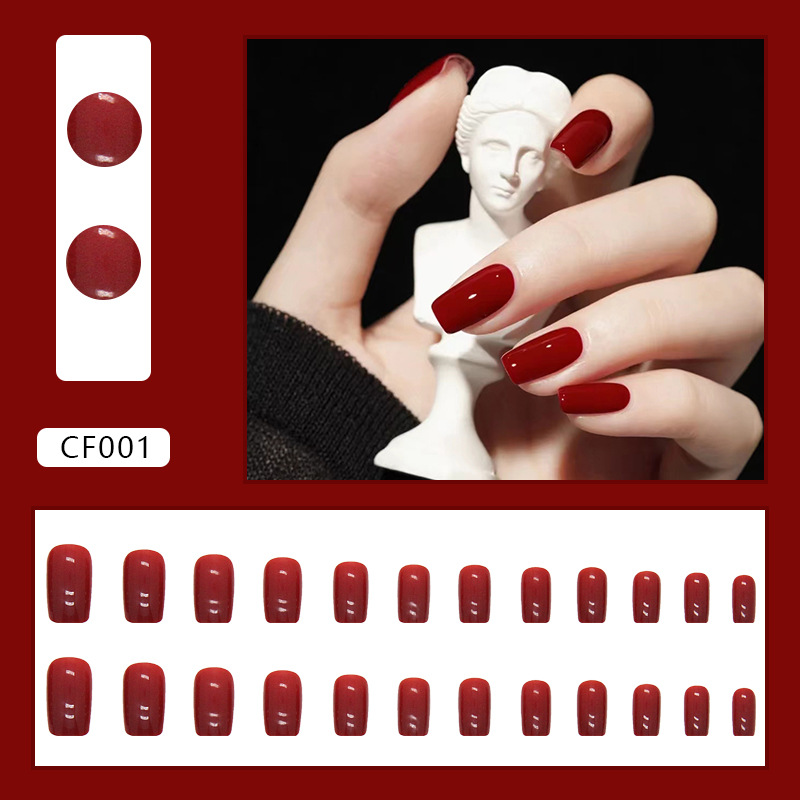 24 adet Düz Renk Takma Tırnak  - Nail Art Full Color incelemesi ve fiyatı