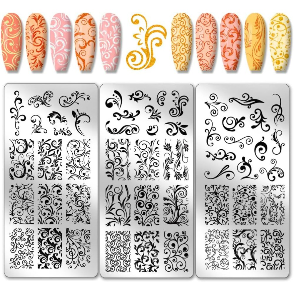 3 adet Girdap Desen Nail Art Ş - Nail Stamping Plate incelemesi ve fiyatı