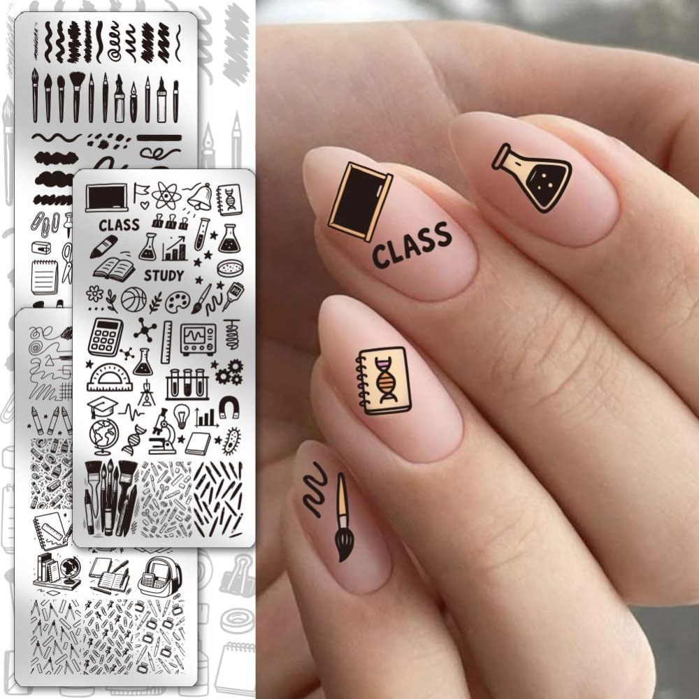 3 adet Kırtasiye Tırnak Baskı  - Nail Stamping Plate incelemesi ve fiyatı