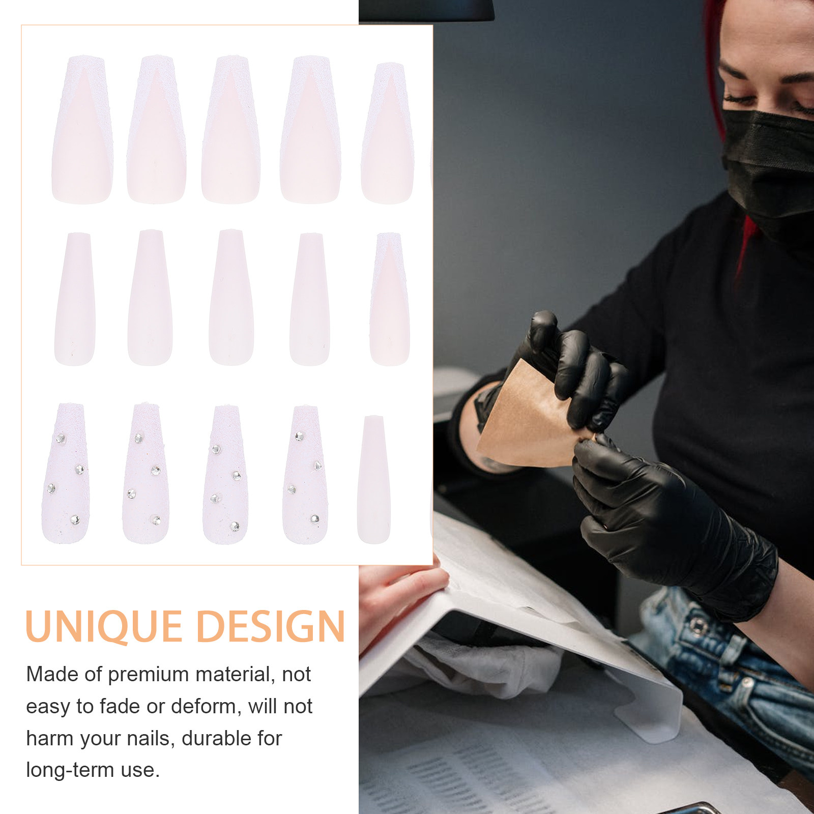 48 Adet Tam Kaplama, Uzun, Yap - Nail Art France incelemesi ve fiyatı