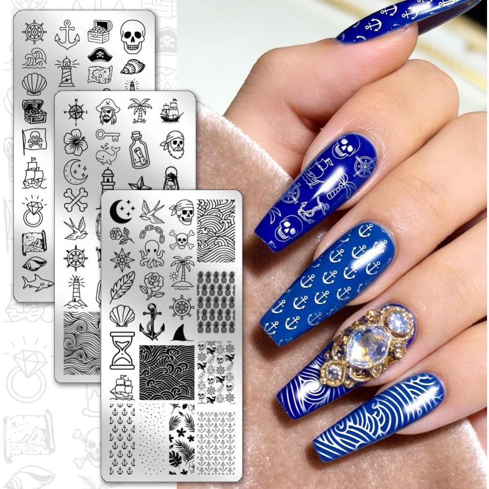 3 Parça Denizci Hazinesi Tırna - Nail Stamping Plate incelemesi ve fiyatı