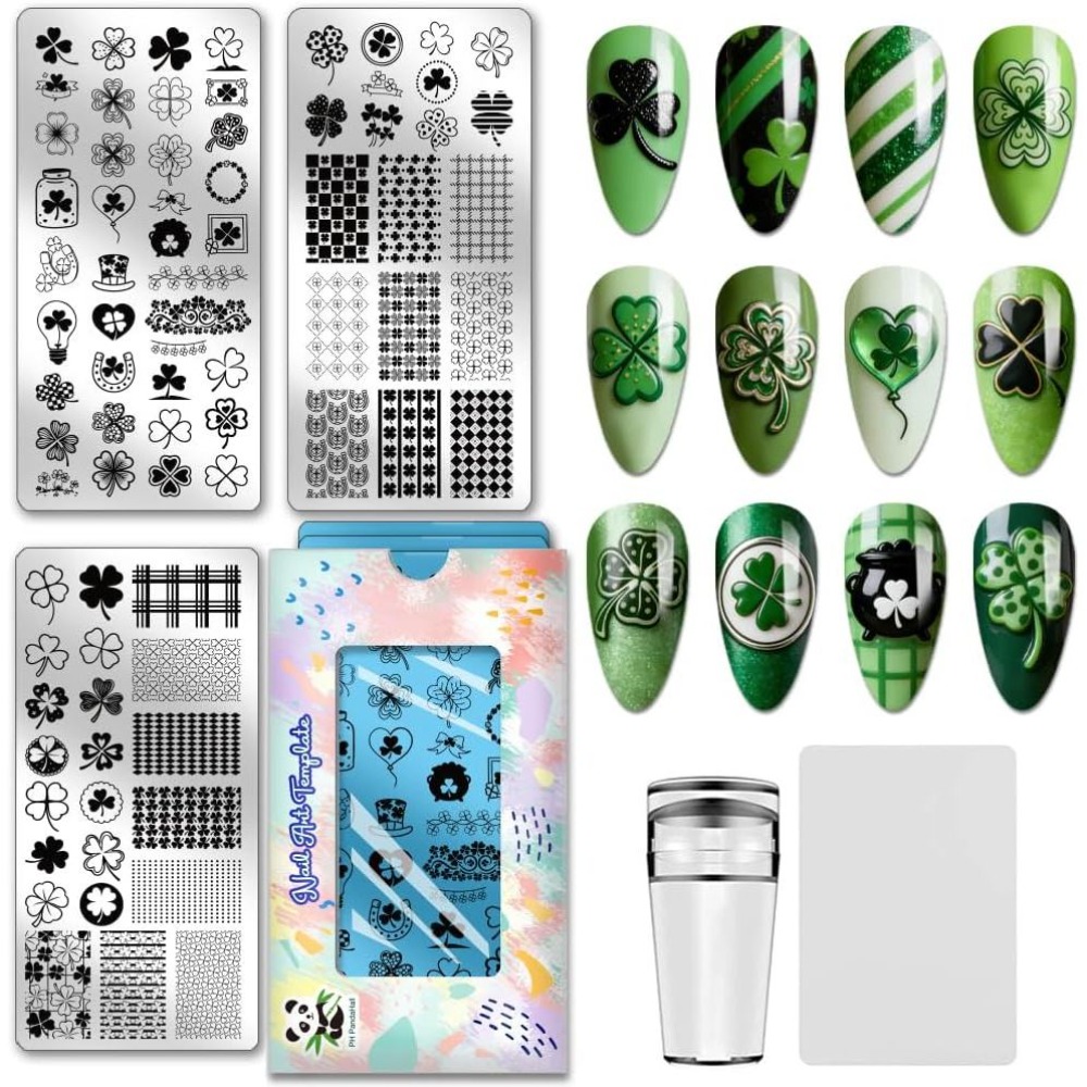 3 adet Şanslı Yonca Tırnak Bas - Nail Stamping Plate incelemesi ve fiyatı