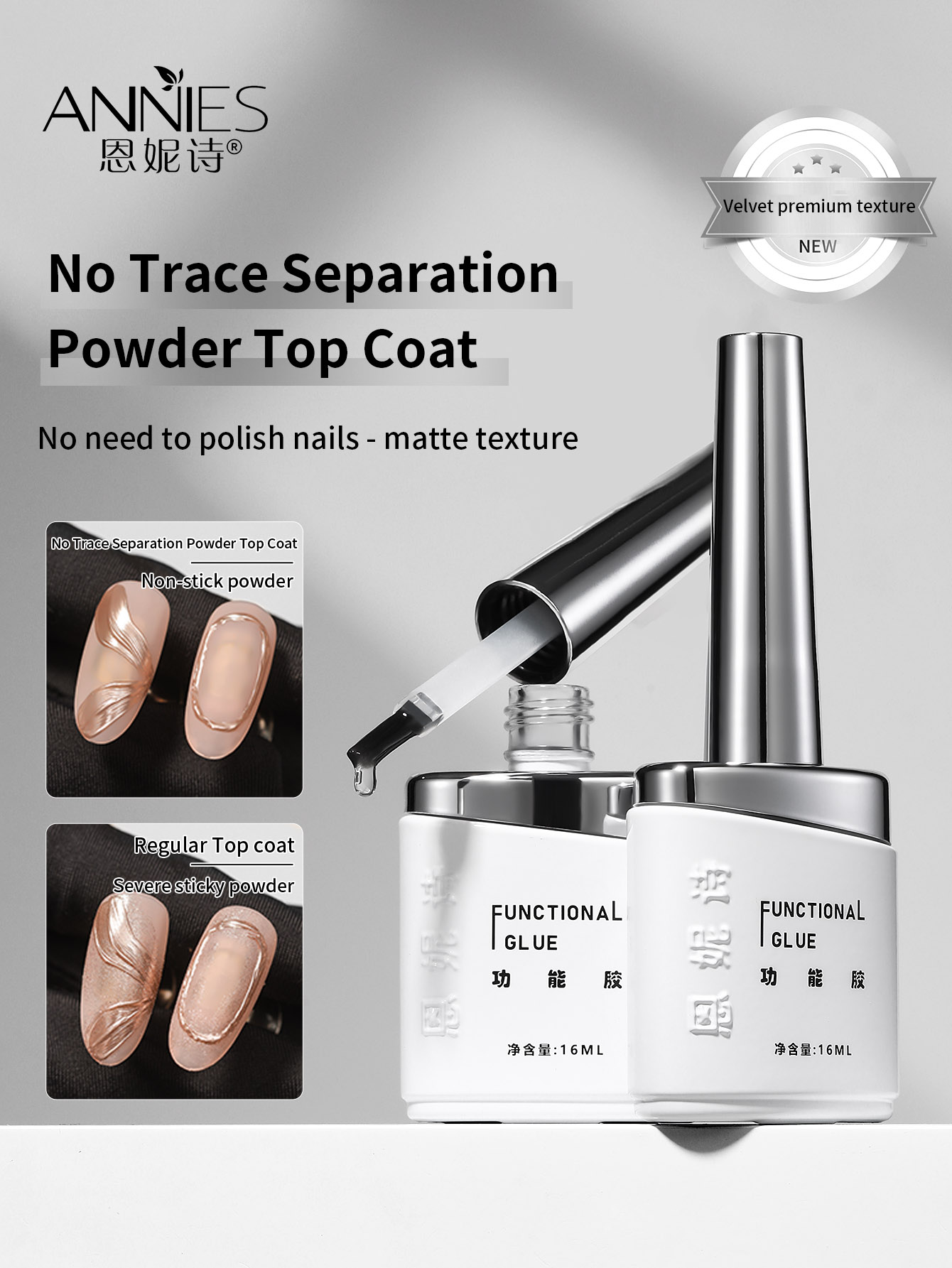 16ml 2'si 1 Arada Mat Jel Üst  - Nail Glitter Chrome incelemesi ve fiyatı
