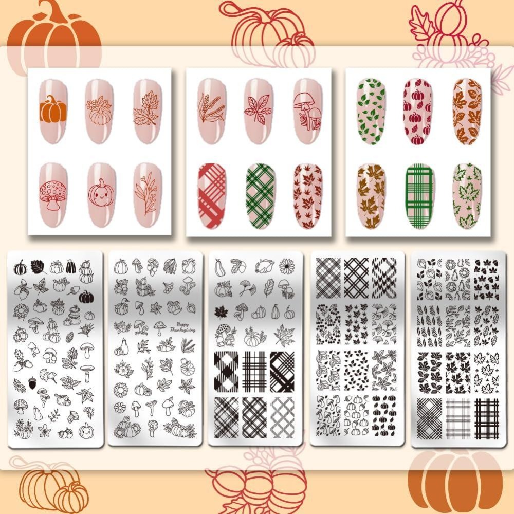 Sonbahar Şükran Günü Tırnak Ba - Nail Stamping Plate incelemesi ve fiyatı
