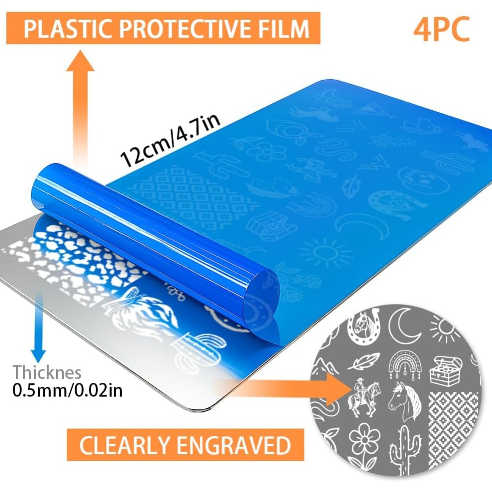 Paslanmaz Çelik DIY Tırnak San - Nail Stamping Plate incelemesi ve fiyatı
