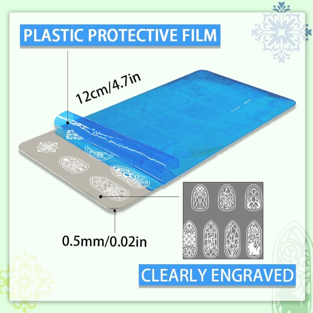 3 adet Cam Pencere Tırnak Sana - Nail Stamping Plate incelemesi ve fiyatı