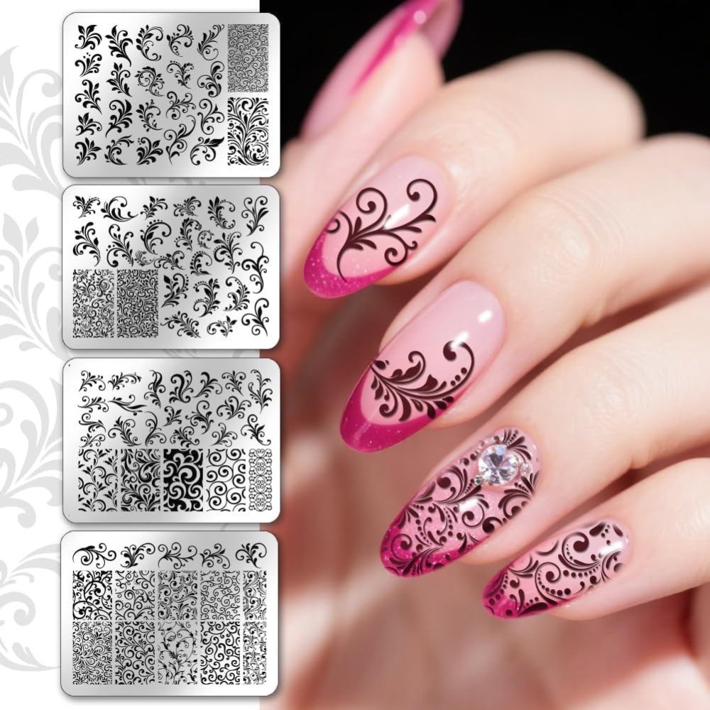 4 adet Spiral Desenli Tırnak B - Nail Stamping Plate incelemesi ve fiyatı
