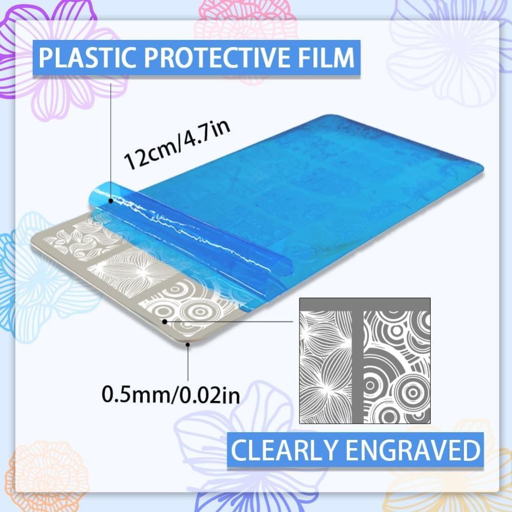5 adet Çizgili Doku Tırnak San - Nail Stamping Plate incelemesi ve fiyatı