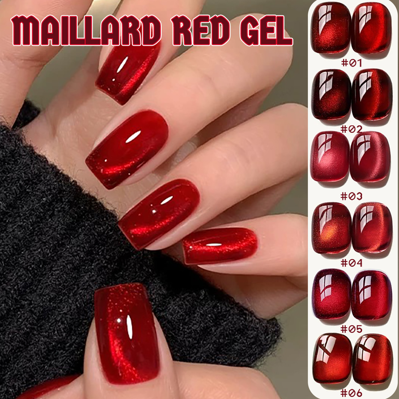 1 adet TC Beyazlatıcı Kırmızı  - Nail Art Red Wine Cat Eye incelemesi ve fiyatı
