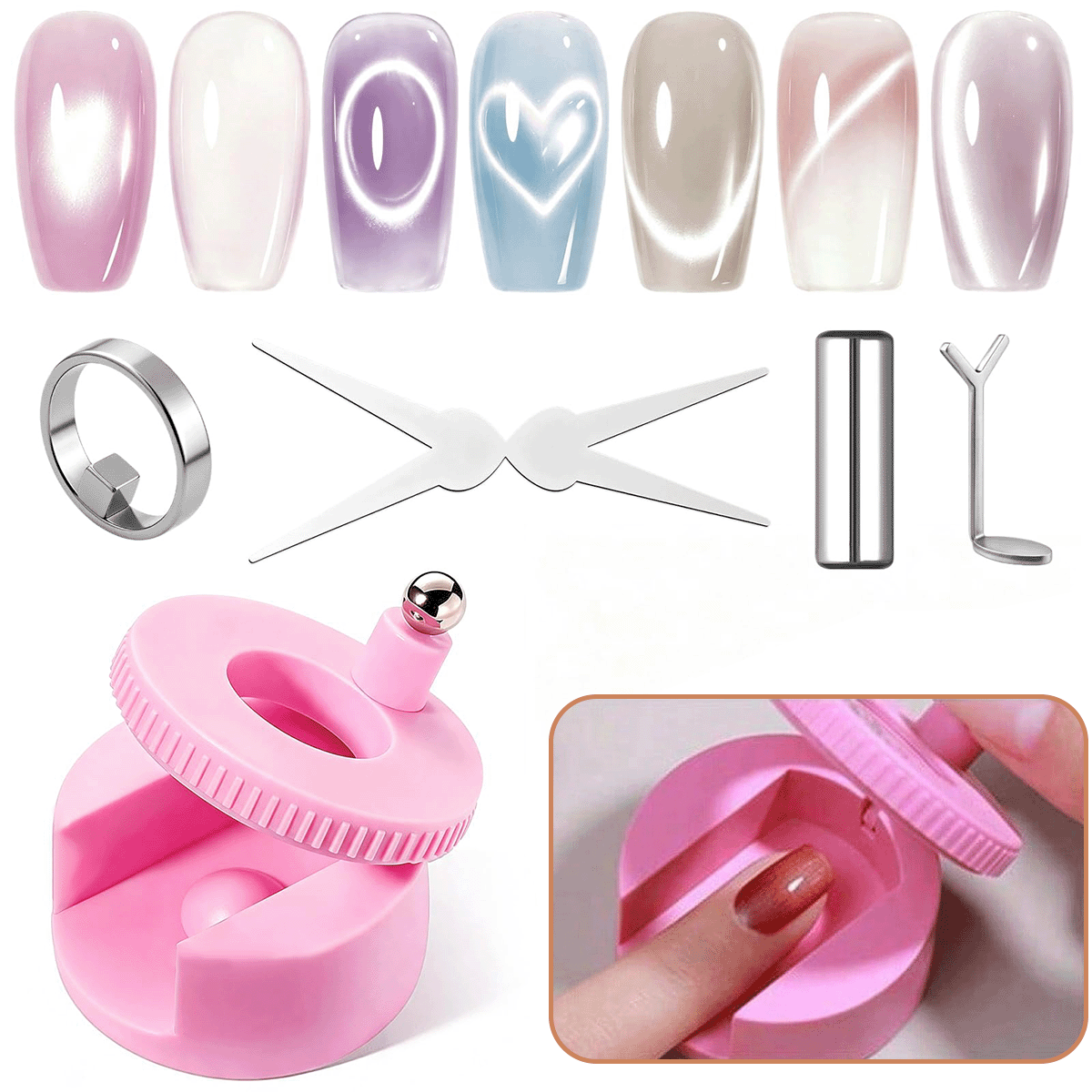 5 adet Kedi Gözü Tırnak Mıknat - Nail Art Full Color incelemesi ve fiyatı