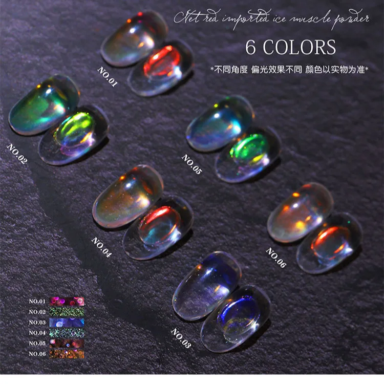 6 Adet/Kit Aurora Krom Tırnak  - Nail Glitter Chrome incelemesi ve fiyatı